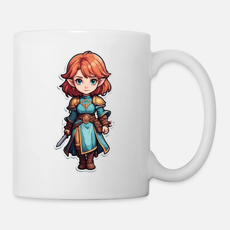 Dungeons & Dragon Female Warrior - Tasse - Weiß