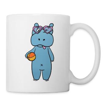 Nilpferd Sonnenbrille - Tasse - Weiß - Rechts