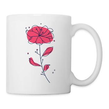 Fiore semplice - Tazza - bianco - Destra