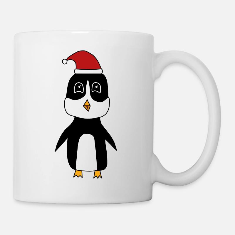 Le pingouin fête Noël - Mug blanc - blanc