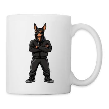 Doberman Dog Comic - Mug - white - Right