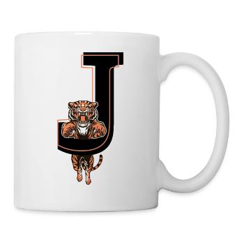 Tiger j Brief - Geschenkidee - Tasse - Weiß - Rechts