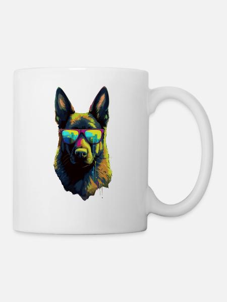 Deutscher Schäferhund Hund Hunderasse - Tasse - Weiß