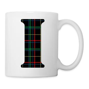 Monogram i Scottish tartan - Mug - white - Right