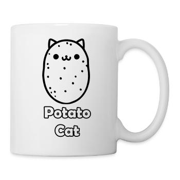 Süße Katze Kartoffel - Kartoffel Katze Design - Tasse - Weiß - Rechts