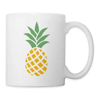 Ananas - Tasse - Weiß - Rechts