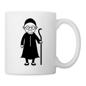 Vieille femme grand-mère - Mug blanc - blanc - Droite