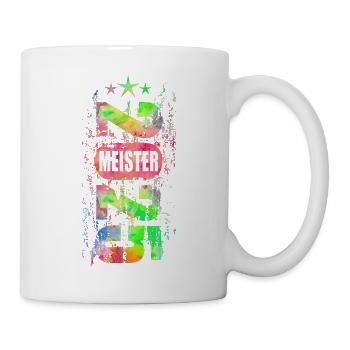 Meister 2025 bunt - Tasse - Weiß - Rechts