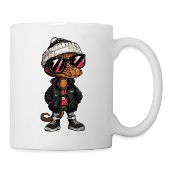 Serpent Cobra Bande dessinée cool - Mug blanc - blanc - Droite