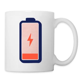 Batterie vide - chargez-moi ! - Mug blanc - blanc - Droite