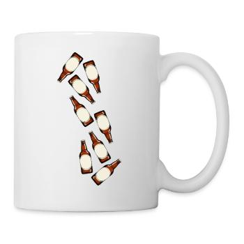 Bierflasche Bier - Tasse - Weiß - Rechts