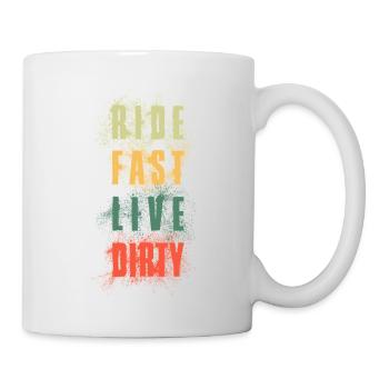 ROULEZ VITE, VIVEZ SALE – VTT - MOTOCROSS - Mug blanc - blanc - Droite