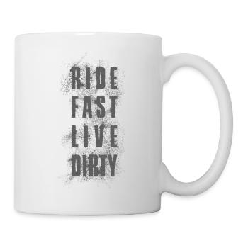 ROULEZ VITE, VIVEZ SALE – VTT - MOTOCROSS - Mug blanc - blanc - Droite