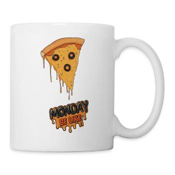 Monday Be Like – Funny Pizza Motif Olives - Mug - white - Right