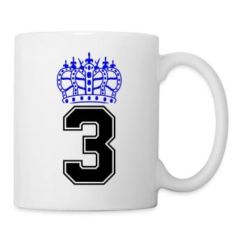 3 krone - Tasse - Weiß - Rechts