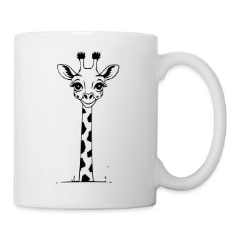 Süße Comic Giraffe als Vektorgrafik - Tasse - Weiß - Rechts