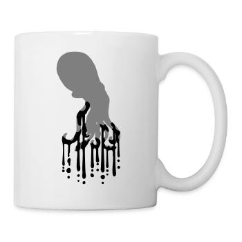Tentacle Octopus Ink Drop Graffiti Spray Cool - Mug - white - Right