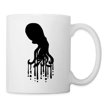 Tentacle Octopus Ink Drop Graffiti Spray Cool - Mug - white - Right