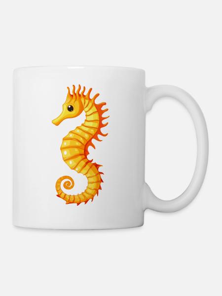 Seepferdchen - Tasse - Weiß
