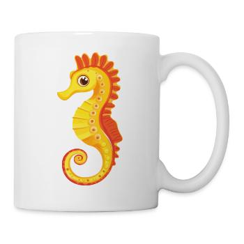 yellow seahorse - Mug - white - Right