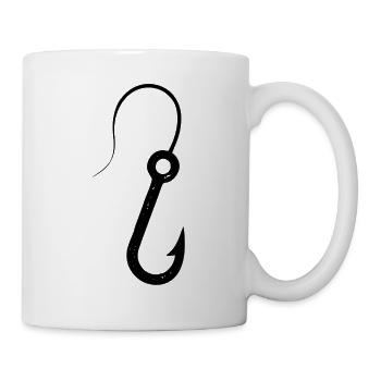 Fishing hook fishing latin - Mug - white - Right