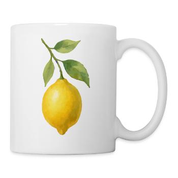 zitrone - Tasse - Weiß - Rechts