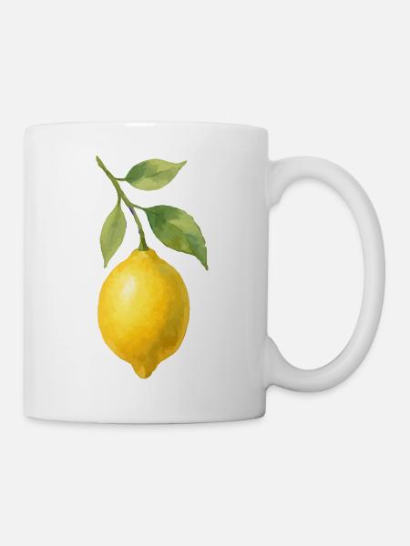 zitrone - Tasse - Weiß