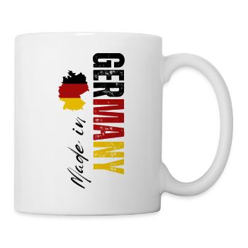 Fabriqué en Allemagne, conception verticale - Mug blanc - blanc - Droite