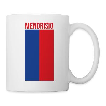 Ticino flag with Mendrisio lettering - Mug - white - Right