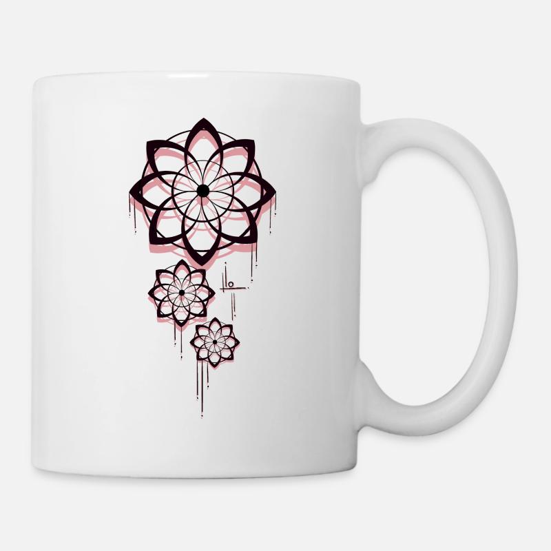 Geometrisches Mandala Dreamcatcher Design - Tasse - Weiß