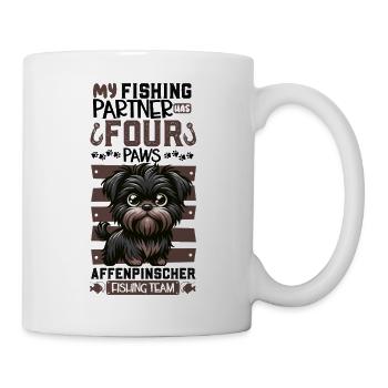 Pêche et Affenpinschers - Mug blanc - blanc - Droite
