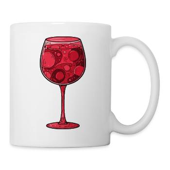 Rotwein Wein Glas - Tasse - Weiß - Rechts