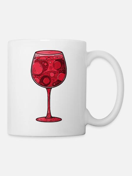 Rotwein Wein Glas - Tasse - Weiß