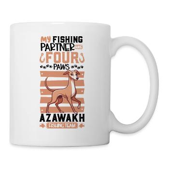 Pêche et Azawakh - Mug blanc - blanc - Droite