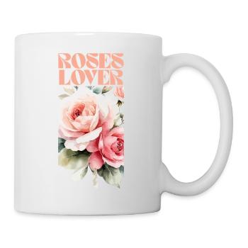 Design floral élégant de rose pour l’habillement - Mug blanc - blanc - Droite