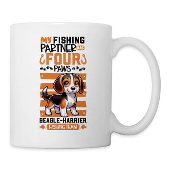 Angeln und Beagle-Harrier - Tasse - Weiß - Rechts