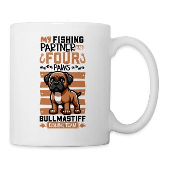 Pêche et Bullmastiff - Mug blanc - blanc - Droite