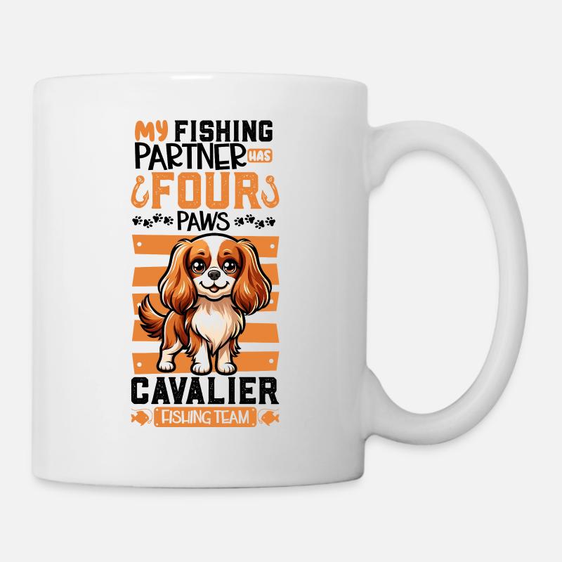 Pêche et Ovcharka d’Asie centrale - Mug blanc - blanc
