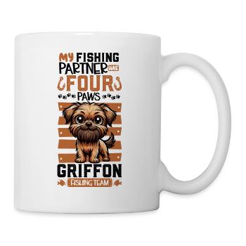 Pêche et Griffon Bruxellois - Mug blanc - blanc - Droite