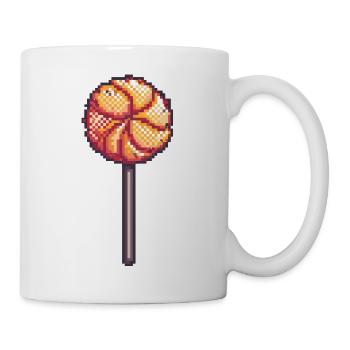 Pixel-Lolli am Stiel - Tasse - Weiß - Rechts