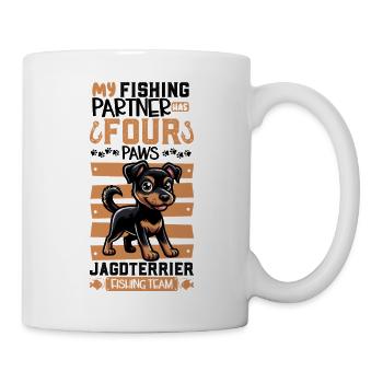 Fishing and German Hunting Terrier - Mug - white - Right