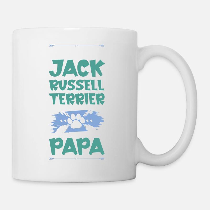 jack russell terrier hunde papa - Tasse - Weiß