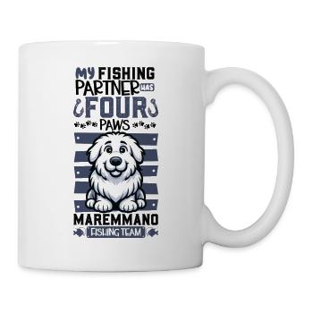 Fishing and Maremma-Abruzzo Shepherd Dog - Mug - white - Right