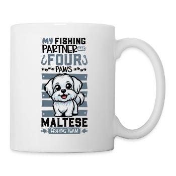 Angeln und Malteser - Tasse - Weiß - Rechts