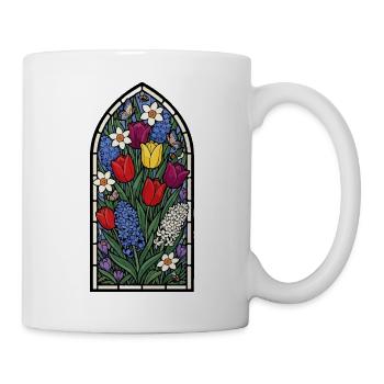 Tulpe, Narzisse, Hyazinthe Buntglas - Tasse - Weiß - Rechts