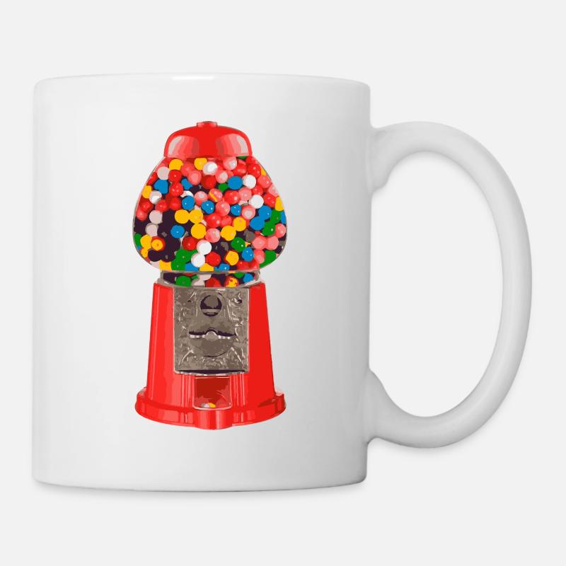 Distributeur automatique de gumball - Mug blanc - blanc