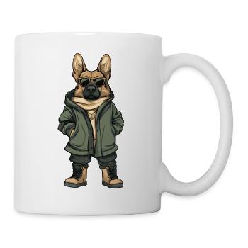 Krebs Krabbe Cool Winter - Tasse - Weiß - Rechts