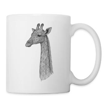 Geometrische Giraffenlinie - Tasse - Weiß - Rechts
