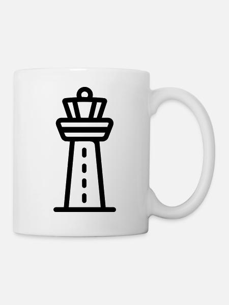 Kontrollturm - Tasse - Weiß