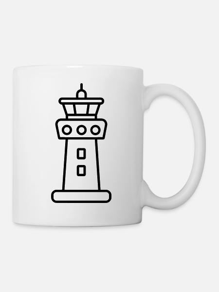 Kontrollturm - Tasse - Weiß